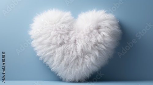 Fluffy Heart Cloud White Blue,Valentine Day Background, Background For Banner, HD
