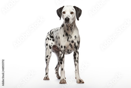 Dalmatian cute dog isolated on white background