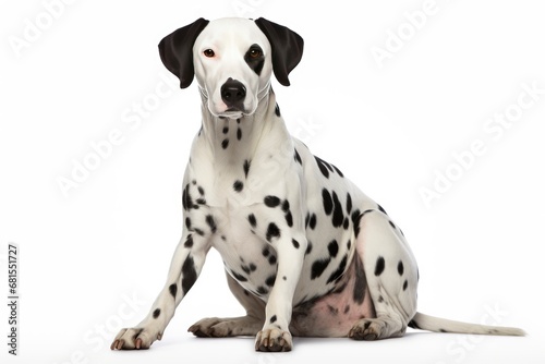 Dalmatian cute dog isolated on white background
