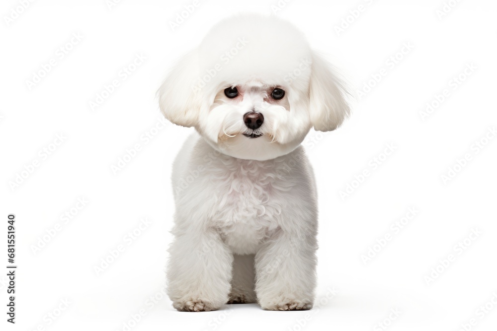 Bichons Frise cute dog isolated on white background