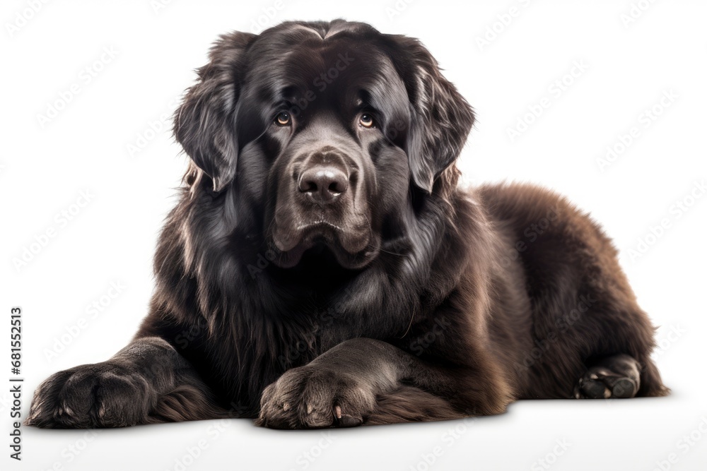 Newfoundland cute dog isolated on white background Newfoundland cute dog isolated on white background