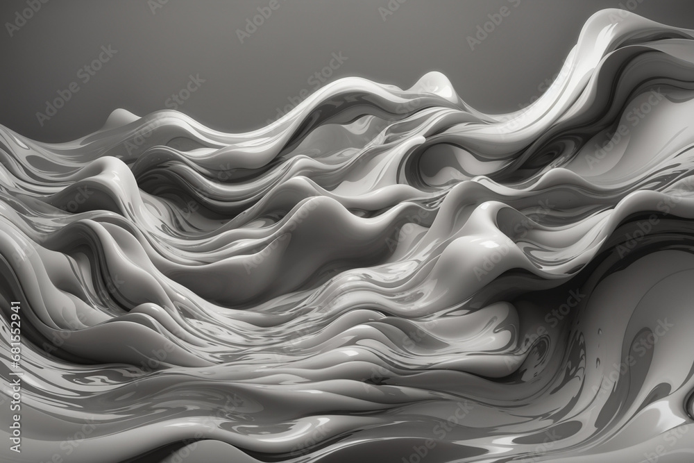 Fototapeta premium An abstract gray waves