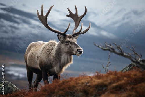 Reindeer in the spring embodying renewal and nature s seasonal beauty
