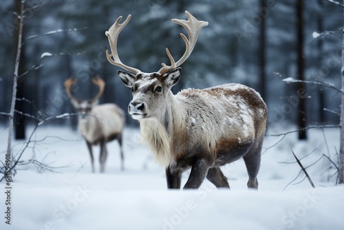 Reindeer in the spring embodying renewal and nature s seasonal beauty