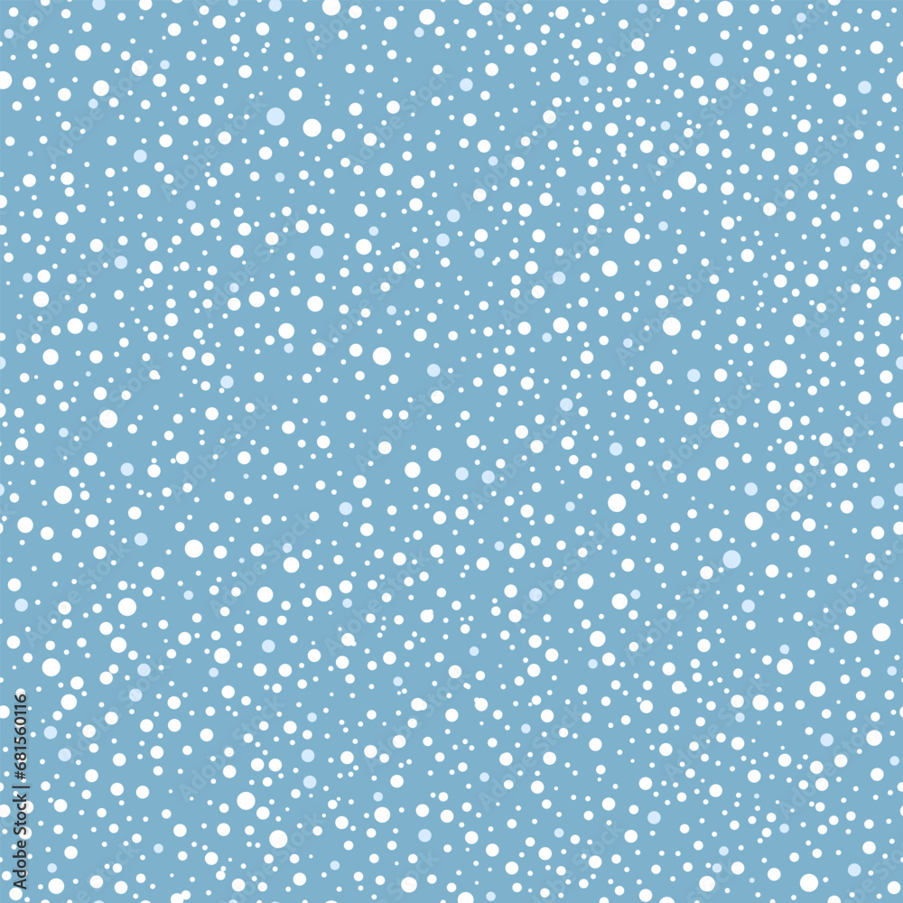 Sky seamless pattern. Snowfall. Vector illustration for prints, wallpapers.