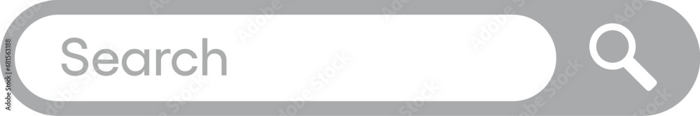 simple cursor click on outline search bar. concept of new query or result header like online user interface. flat minimal trend simple cursor click on outline search bar. concept of new query or result header like online user interface. flat minimal trend
