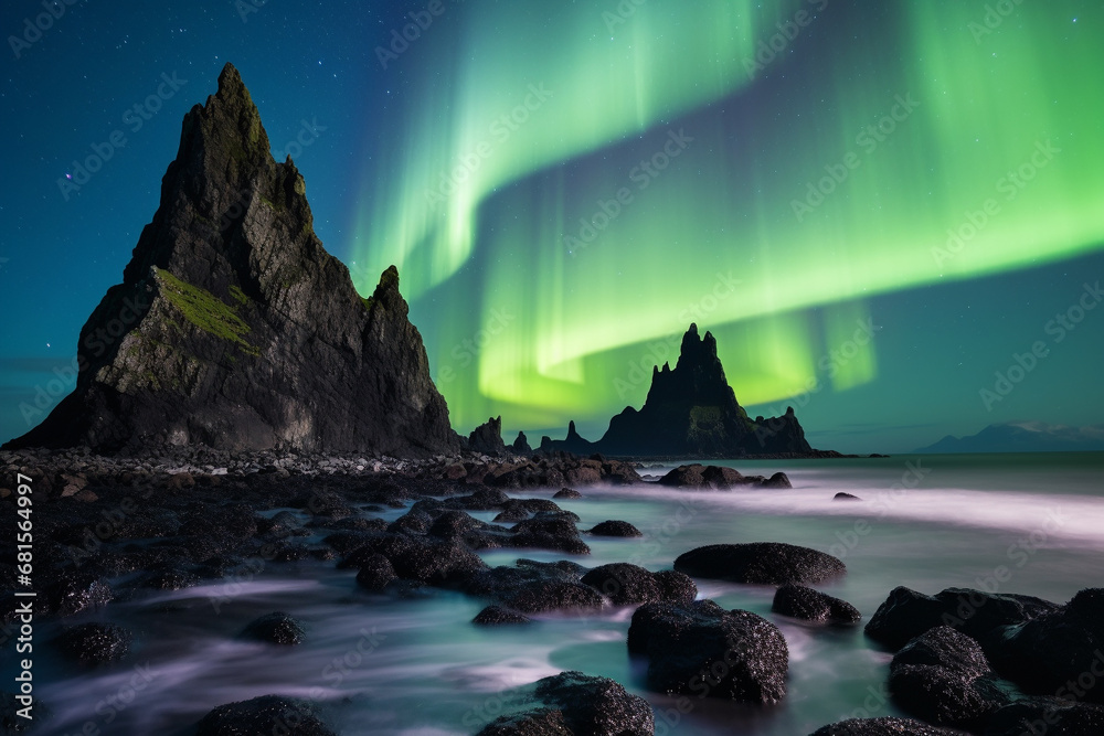 unique appeal of Aurorin Iceland, embodying rugged coastlines, volcanic
