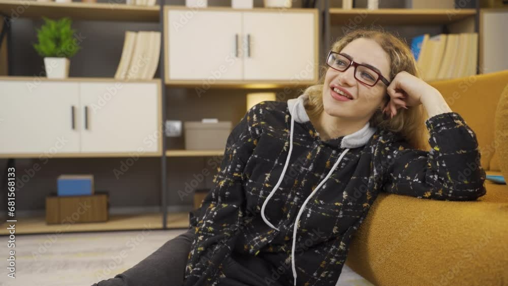 Cute and cheerful young woman. Cute and cheerful young woman.
