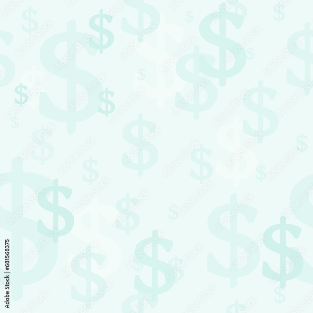 Light green dollar sign seamless background Light green dollar sign seamless background
