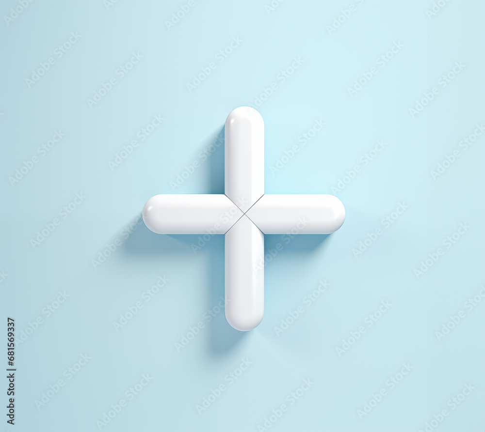 Obraz premium 3d white cross