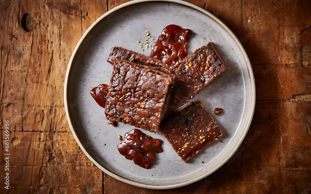 Capture the essence of Pemmican in a mouthwatering food photography shot Generative AI Capture the essence of Pemmican in a mouthwatering food photography shot Generative AI
