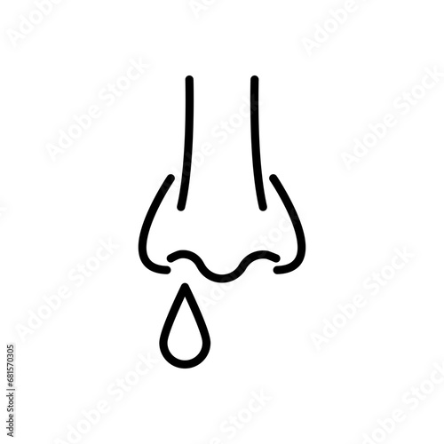 snot icon vector in line style