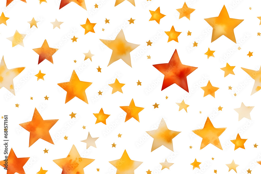 Golden stars watercolor hand drawn seamless pattern Golden stars watercolor hand drawn seamless pattern