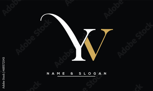 YV,  VY,  Y,  V  Abstract  Letters  Logo  Monogram