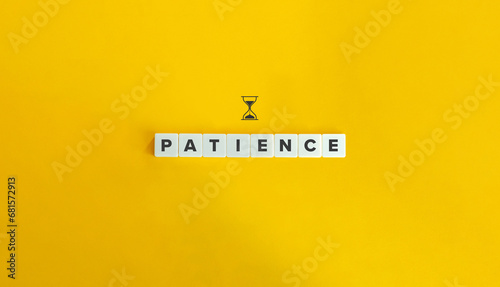 Bild auf Leinwand Patience Word and Concept Image