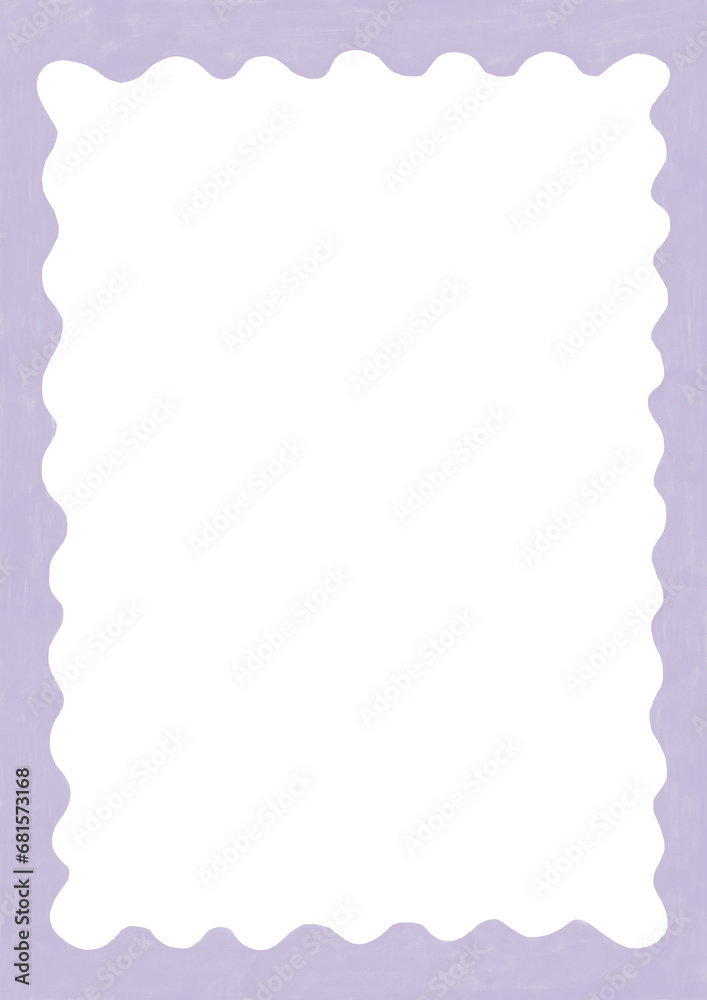 Marco lila con ondas para diseñar tarjetas, invitaciones, menús, papelería, pancartas, postales. Marco minimalista en tendencia con fondo transparente Marco lila con ondas para diseñar tarjetas, invitaciones, menús, papelería, pancartas, postales. Marco minimalista en tendencia con fondo transparente