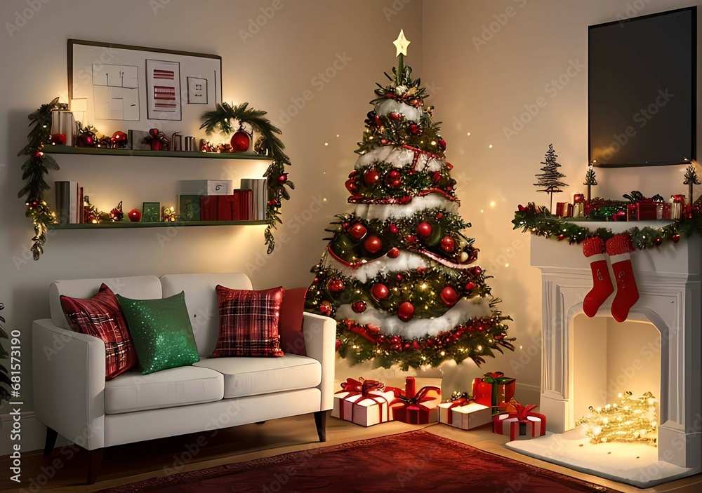 christmas tree with gifts christmas tree with gifts