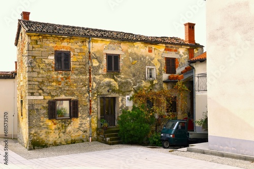 Old stone building in Vipavski Kriz, Primorska, Slovenia