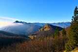 Alpine mountain landscape of the Julian alps in Gorenjska, Slovenia