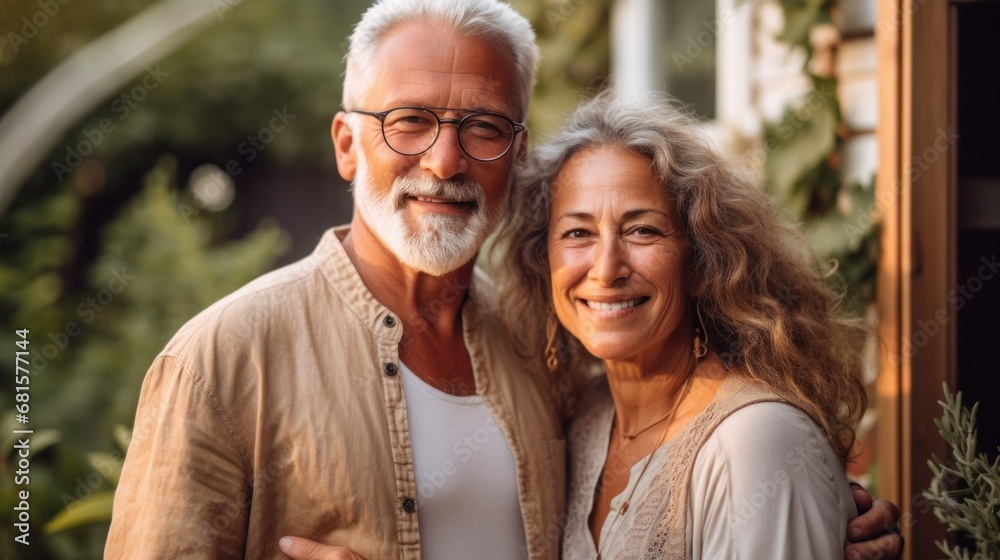 Tranquil moments as an elderly pair finds harmony in their backyard. Tranquil moments as an elderly pair finds harmony in their backyard.