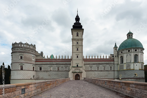 Main gate of Krasiczyn Castle in Krasiczyn Poland