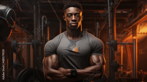 dark-skinned guy with a sleeveless T-shirt