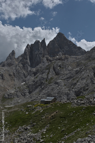 Mountain refuge in the Picos de Europa  Asturias  Spain