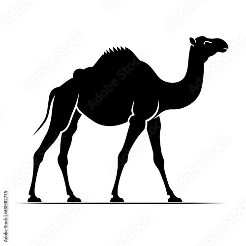 Camel black icon on white background. Camel silhouette