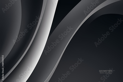Minimal Abstarct Dynamic textured background design in 3D style with gray color. Vector illustration.