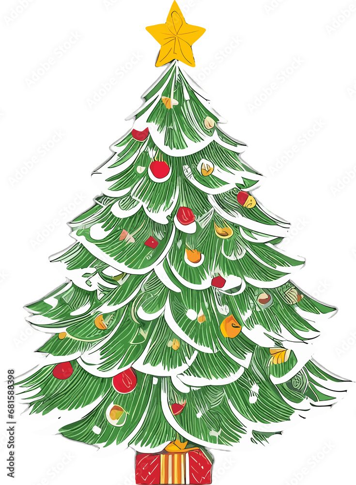 Fototapeta premium christmas tree vector