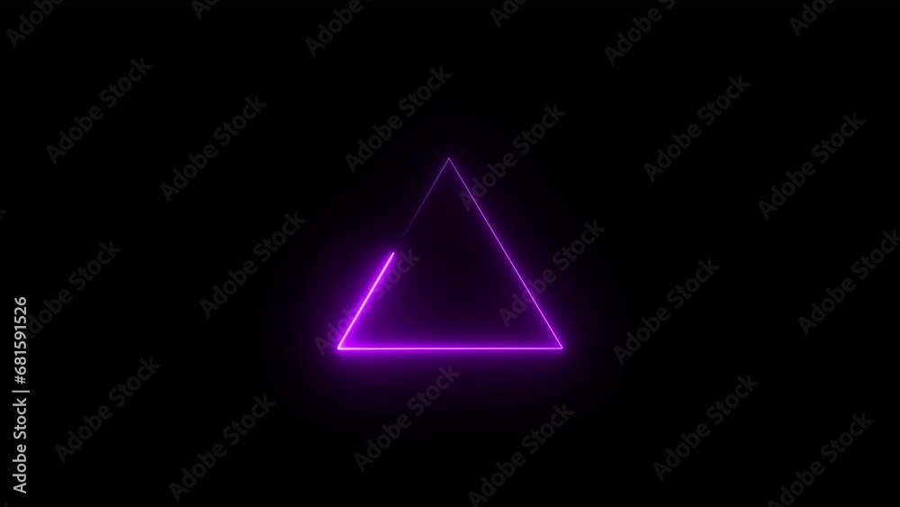 Abstract purple line triangle animation. Black background UHD 4k video. Abstract purple line triangle animation. Black background UHD 4k video.