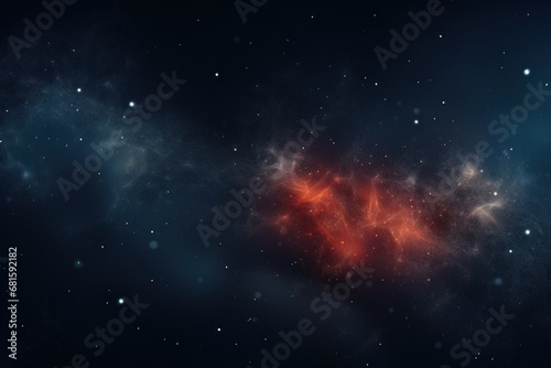  a computer generated image of a cluster of stars in the night sky, with a bright red star in the center of the image, and a black background with white stars in the foreground.