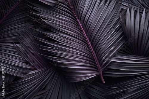  a close up of a purple plant with large, thin leaves on the top and bottom of the leaves on the bottom of the image is a dark purple background.