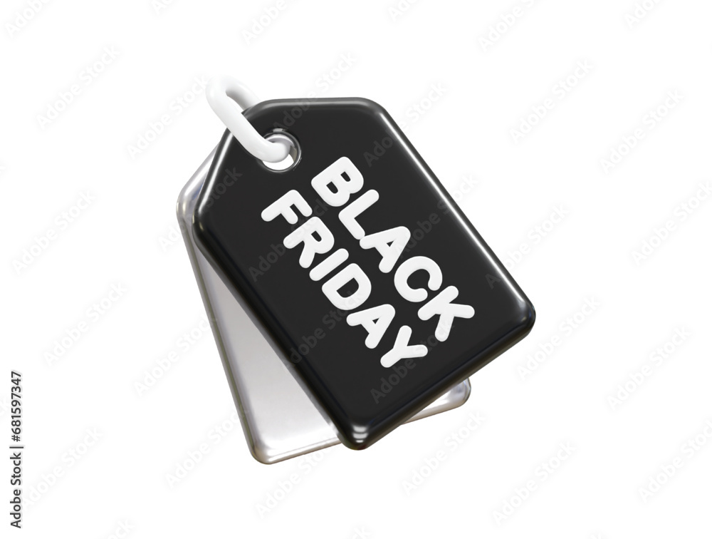 Black Friday sale 3d rendering icon illustration Black Friday sale 3d rendering icon illustration