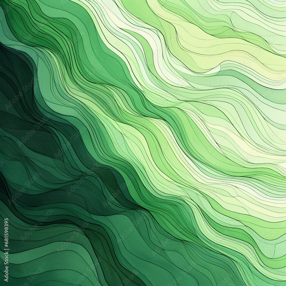 abstract background line green with waves abstract background line green with waves