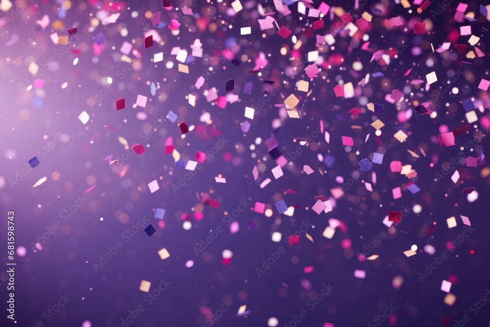  a lot of confetti on a purple background with a blurry image of a bunch of confetti on a purple background 
