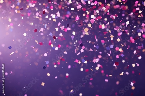  a lot of confetti on a purple background with a blurry image of a bunch of confetti on a purple background 