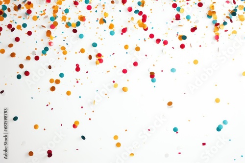  a group of multicolored confetti on a white background with lots of confetti sprinkles on the bottom of the confetti.