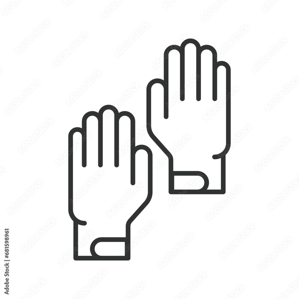Winter gloves icon line design. Gloves, Winter, Handwear, Sport, Cold, Weather, Apparel, Snow, Frost, Thermal vector illustrations. Winter gloves illustration editable stroke icon. Winter gloves icon line design. Gloves, Winter, Handwear, Sport, Cold, Weather, Apparel, Snow, Frost, Thermal vector illustrations. Winter gloves illustration editable stroke icon.