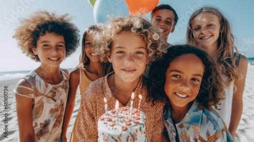 Joyful pupils come together to celebrate a classmate's special day.