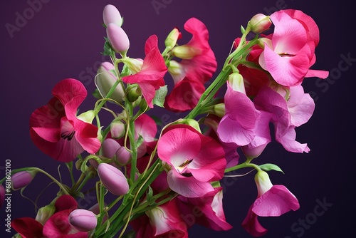  a bouquet of pink and purple flowers on a purple background with a purple background and a purple background with a purple background and a purple background with a purple background.
