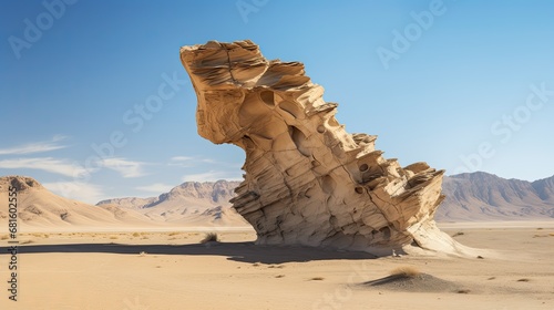 In the heart of the desert a striking rock