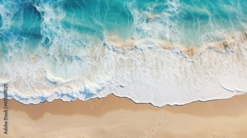 Ocean waves on the beach as a background Beautiful natural summer vacation holiday background.