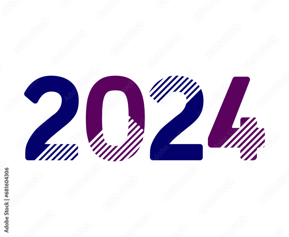 Happy New Year 2024 Holiday Abstract Blue And Purple Graphic Design Vector Logo Symbol Illustration Happy New Year 2024 Holiday Abstract Blue And Purple Graphic Design Vector Logo Symbol Illustration