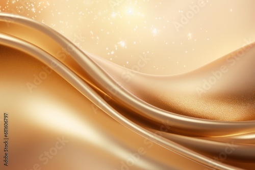  a close up of a gold background with a blurry image of a wave in the middle of the image and a star in the middle of the image in the middle of the background.