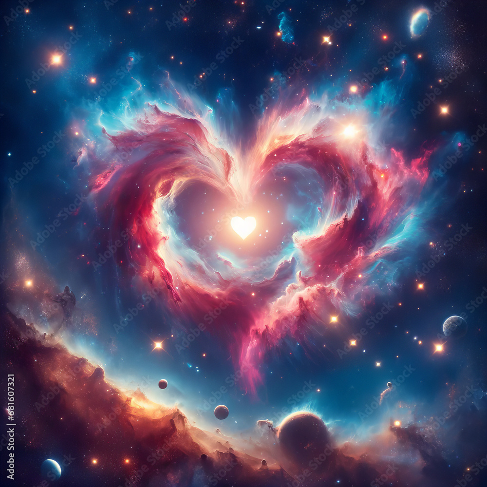 Bursting heart nebula radiates through the cosmos Bursting heart nebula radiates through the cosmos