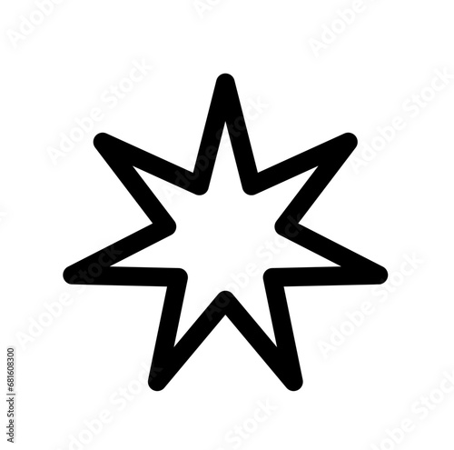 Geometric Star Icon Design Element. Star Shape. Black Star. Svg File. Hand Drawn Star. Single Icon