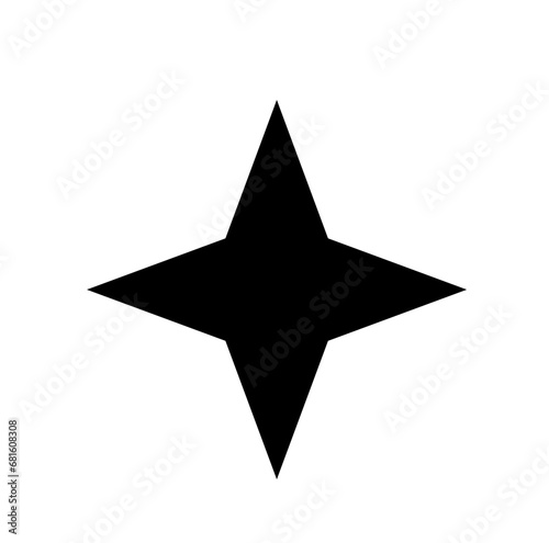 Geometric Star Icon Design Element. Star Shape. Black Star. Svg File. Hand Drawn Star. Single Icon