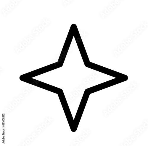 Geometric Star Icon Design Element. Star Shape. Black Star. Svg File. Hand Drawn Star. Single Icon