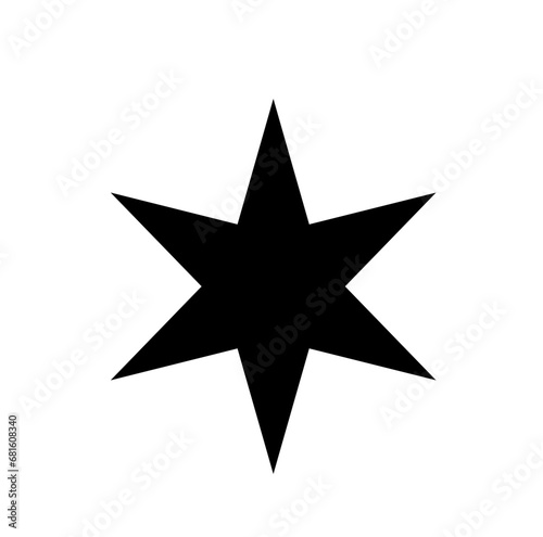 Geometric Star Icon Design Element. Star Shape. Black Star. Svg File. Hand Drawn Star. Single Icon
